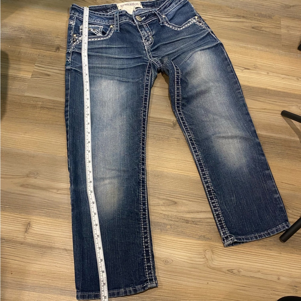Hydraulic Gramercy Crop Low‎ Rise Jeans-Dark Wash/Sz 4 Women's Blue Jeans - Picture 9 of 10